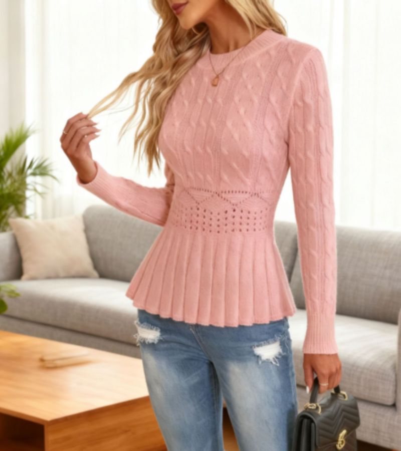 Esme Chunky Knit Peplum Jumper