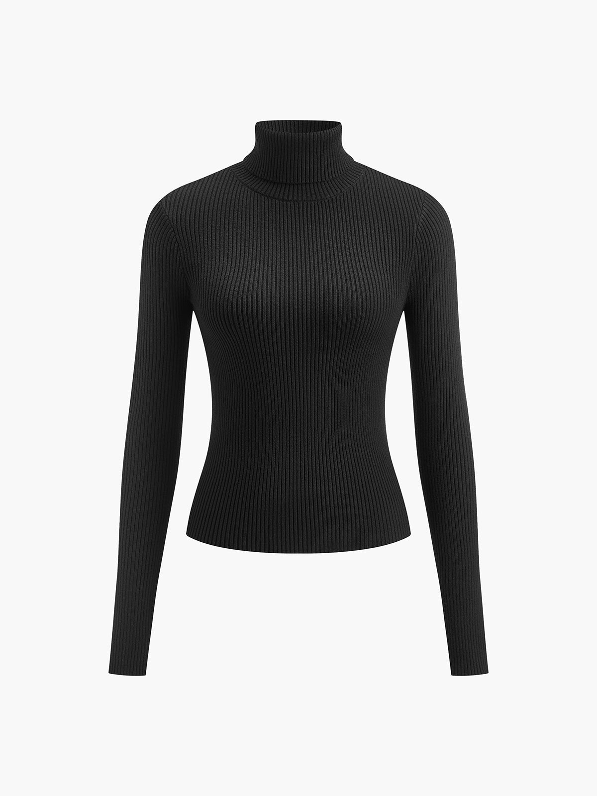 Ivy Ribbed Turtleneck Jumper