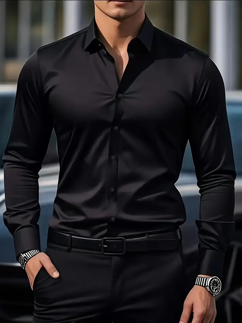 Oliver Men's Breathable Long-Sleeve Shirt