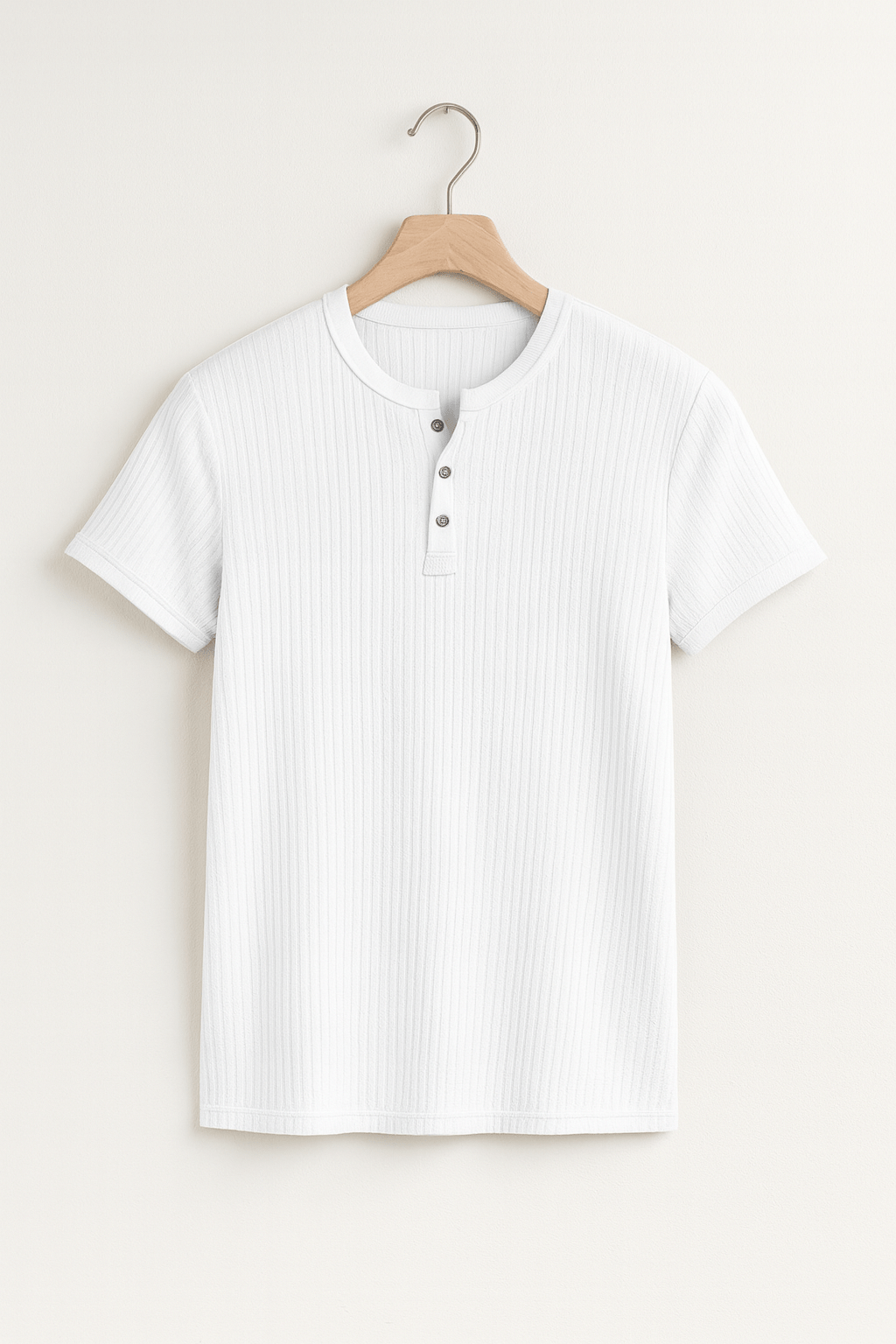 Oscar Men's Ribbed Short-Sleeve Henley