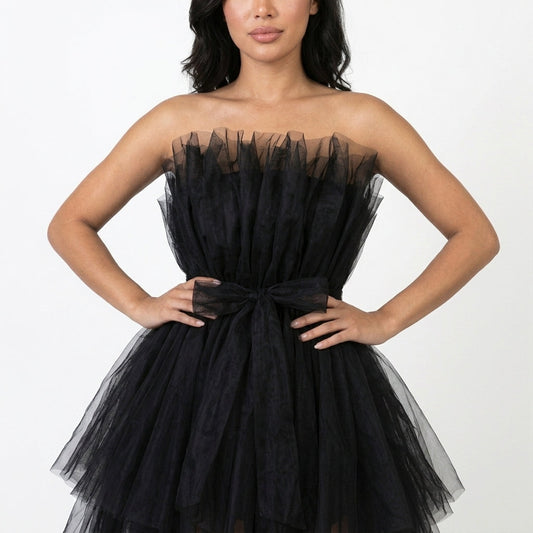 Paloma Strapless Tulle Maxi Gown
