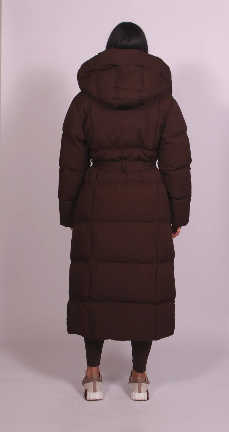 Yara Long Quilted Hooded Winter Coat