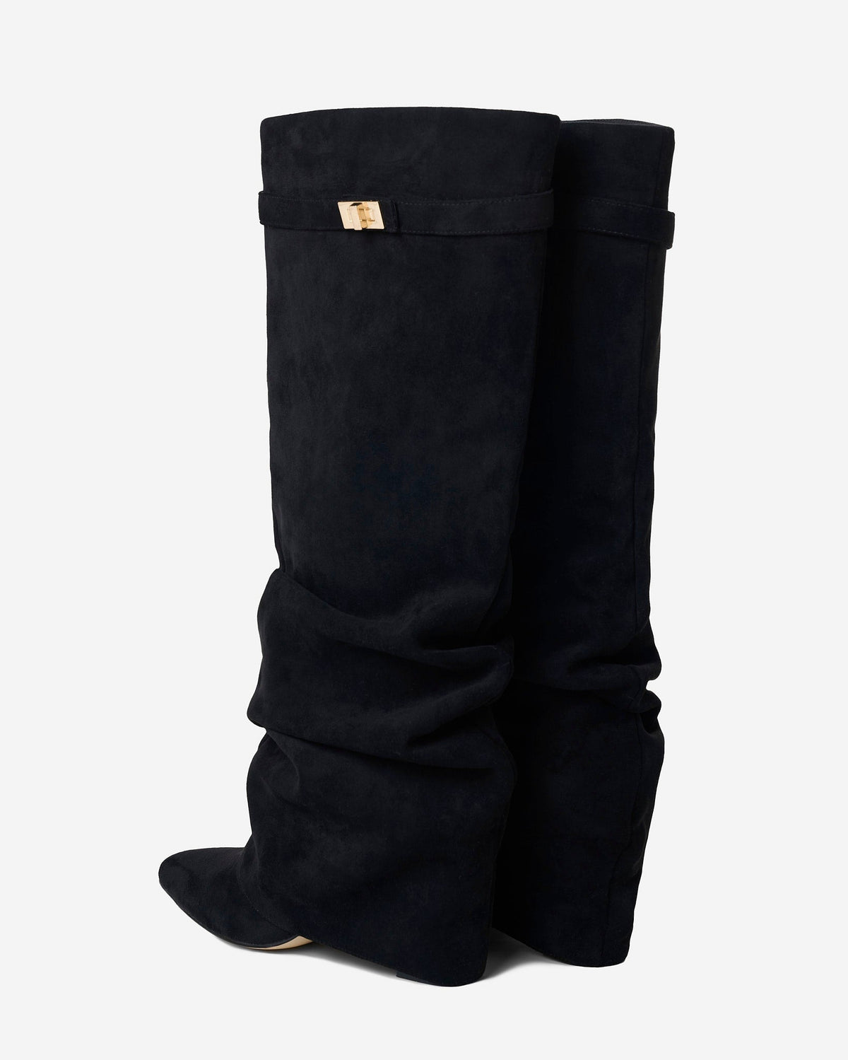Zinnia Fold-Over Knee-High Boots