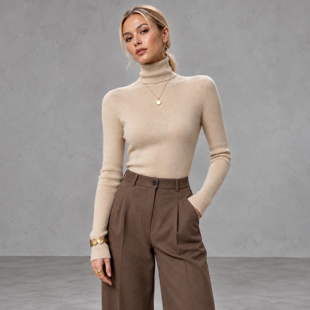 Camille Cashmere Turtleneck