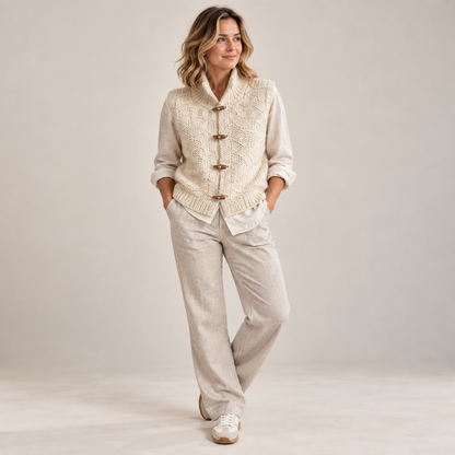 Knit Vest with Stand Collar