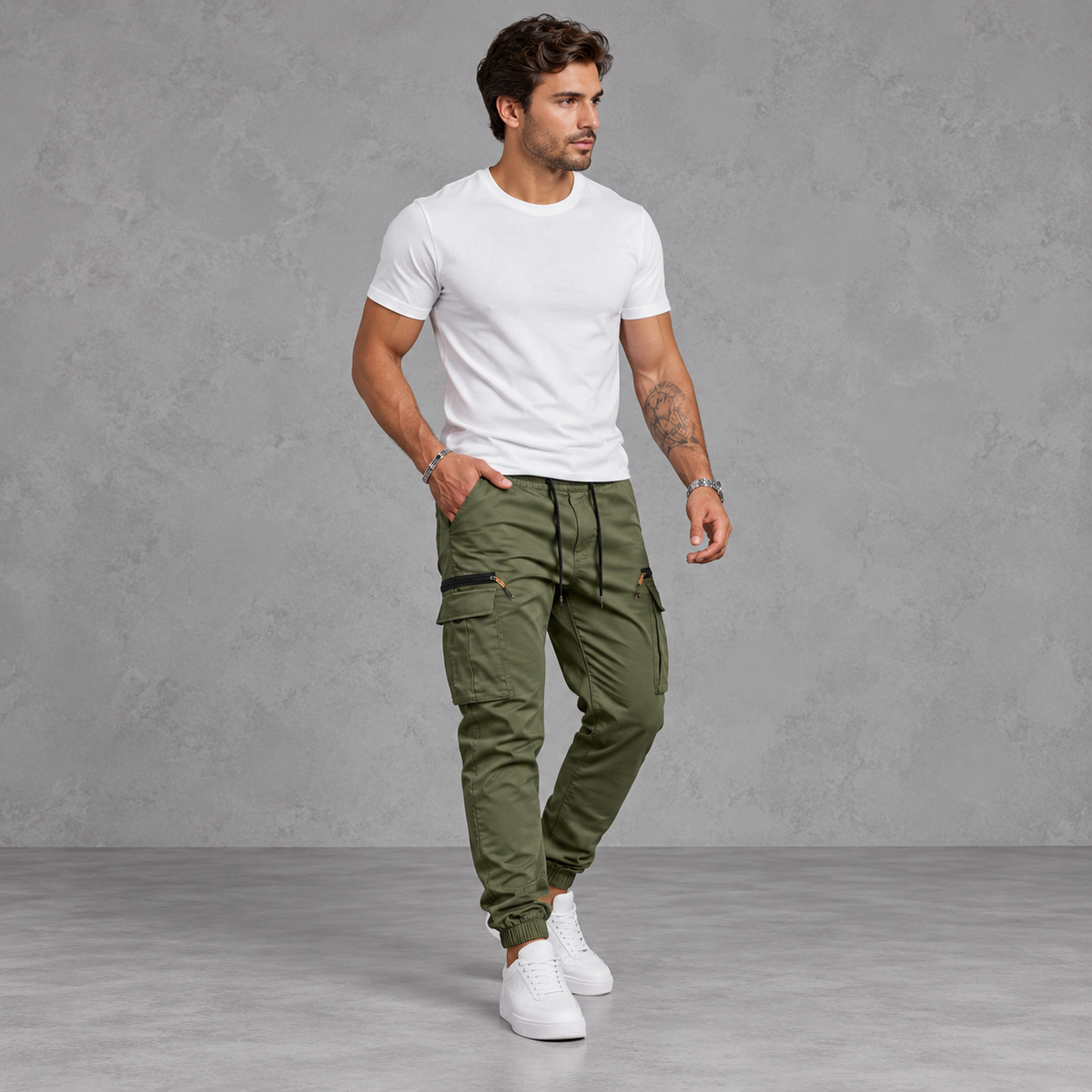 Cargo Stretch Jogger Pants for Men