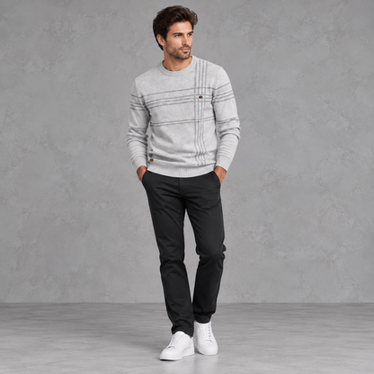 Men's Check Pattern Sweater