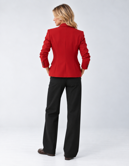 Fitted Blazer with One Button
