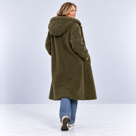 Long Hooded Teddy Coat