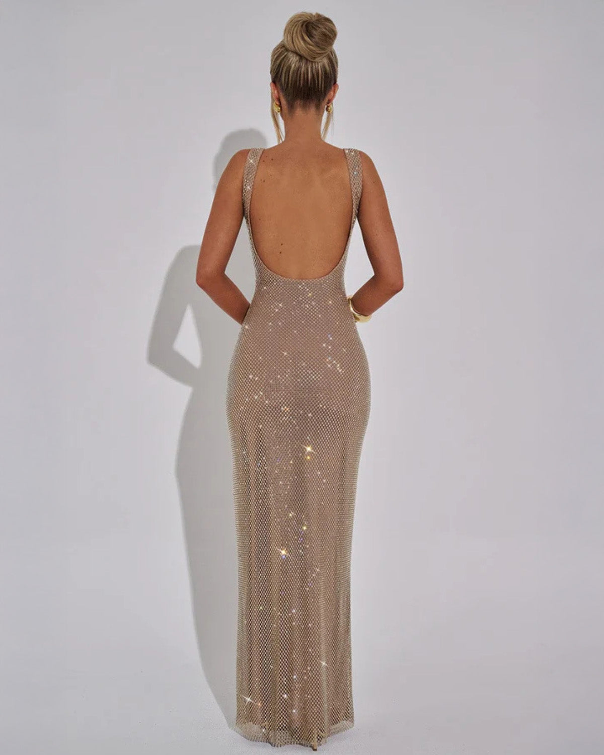 Arabella Rhinestone Maxi Evening Gown