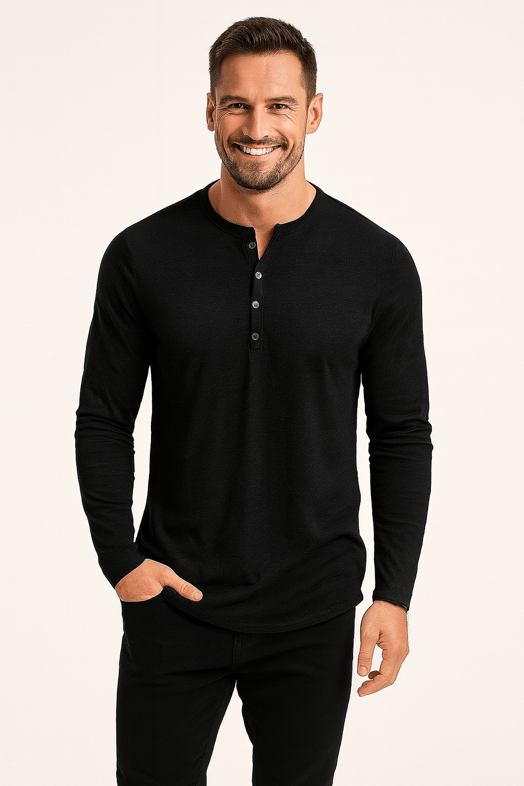 Archie Men's Long-Sleeve Henley Shirt