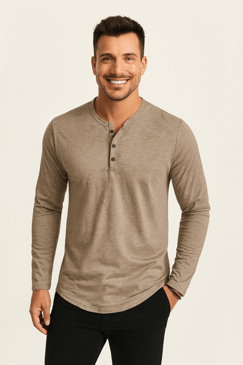 Archie Men's Long-Sleeve Henley Shirt