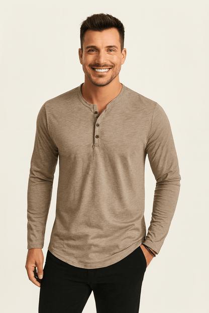 Archie Men's Long-Sleeve Henley Shirt