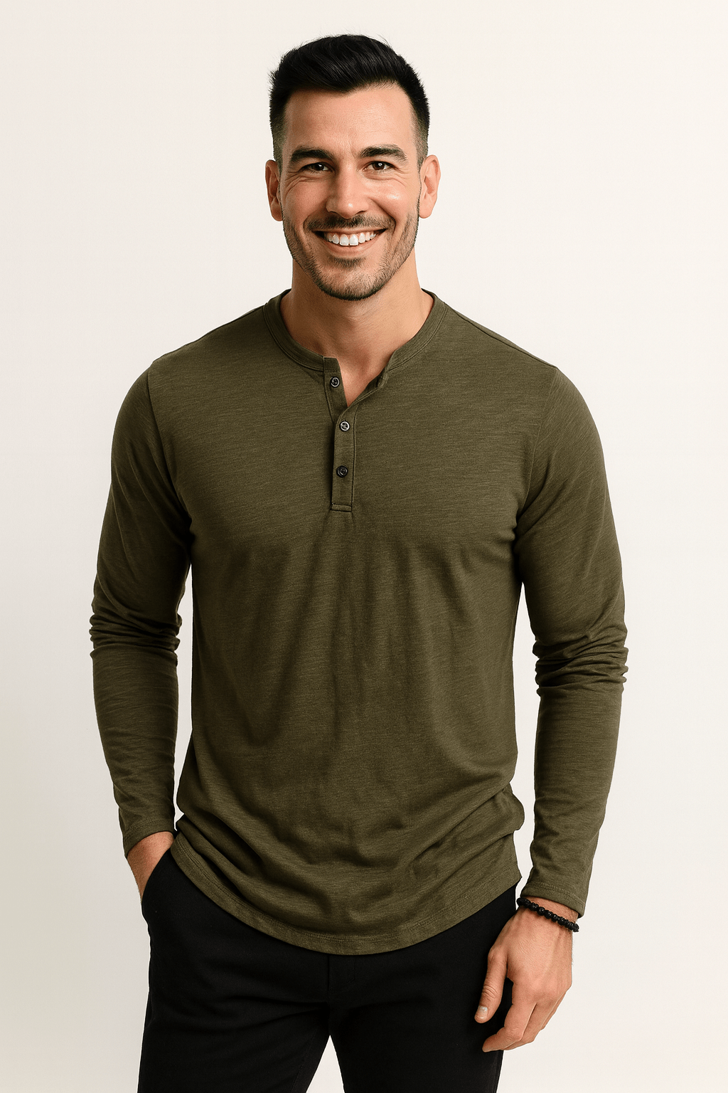 Archie Men's Long-Sleeve Henley Shirt