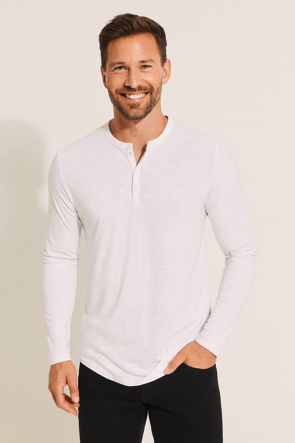 Archie Men's Long-Sleeve Henley Shirt