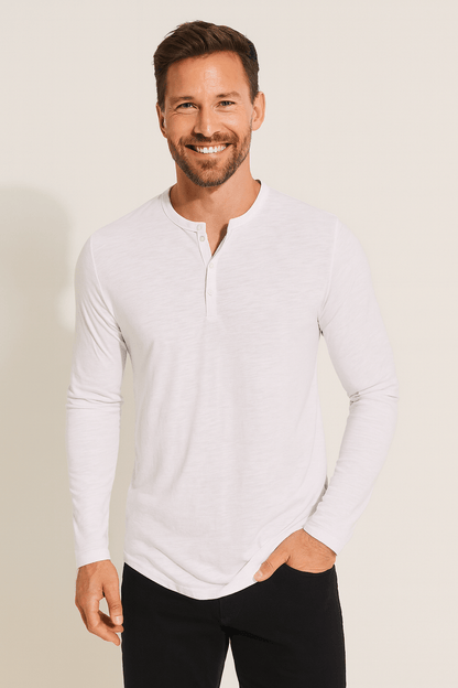 Archie Men's Long-Sleeve Henley Shirt