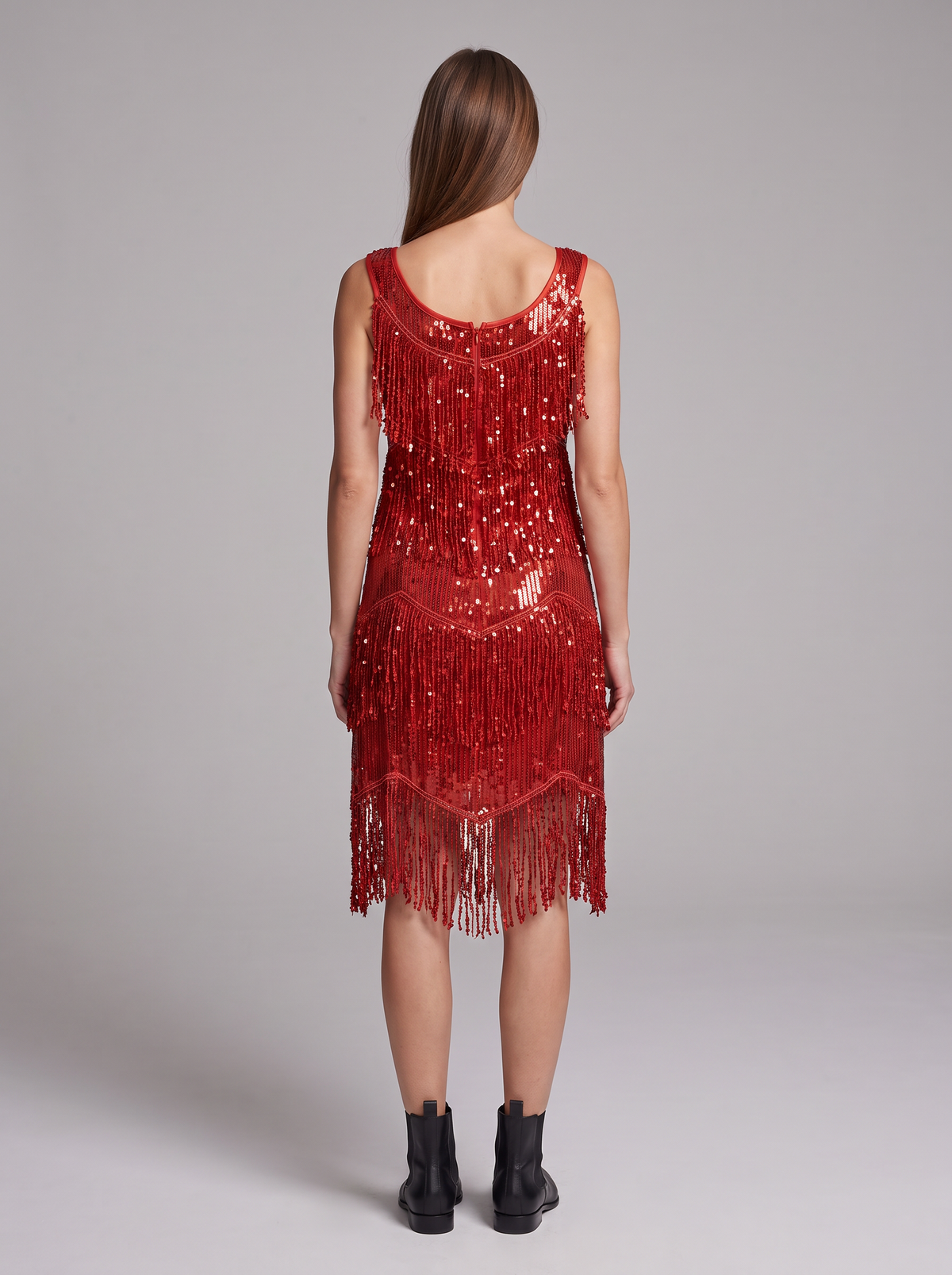 Aria Long-Sleeve Sequin Mini Dress