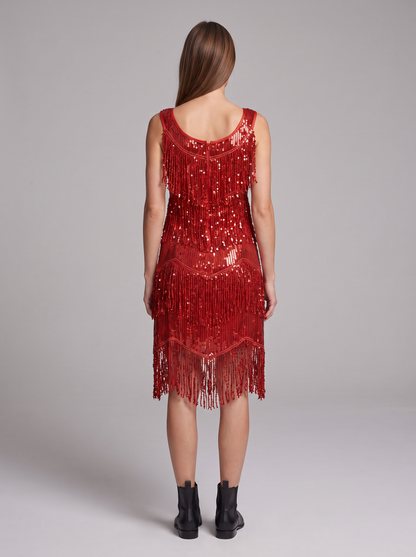 Aria Long-Sleeve Sequin Mini Dress