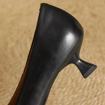 Ava Leather Pointed-Toe Pumps