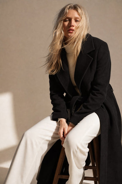 Belted Wool Midi Coat for Classic Women's Winter Layering - photo 5