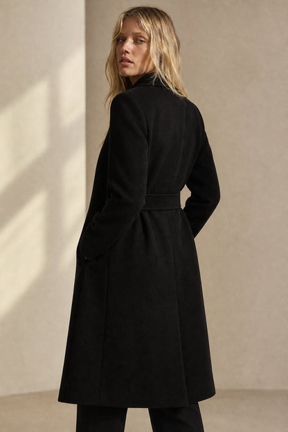 Belted Wool Midi Coat for Classic Women's Winter Layering - photo 6