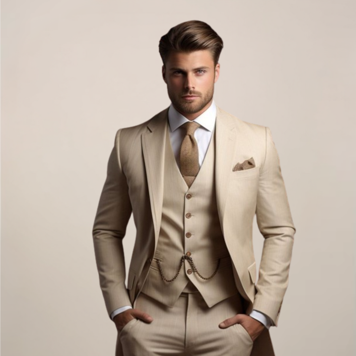 Bennett Men's Three-Piece Slim Suit