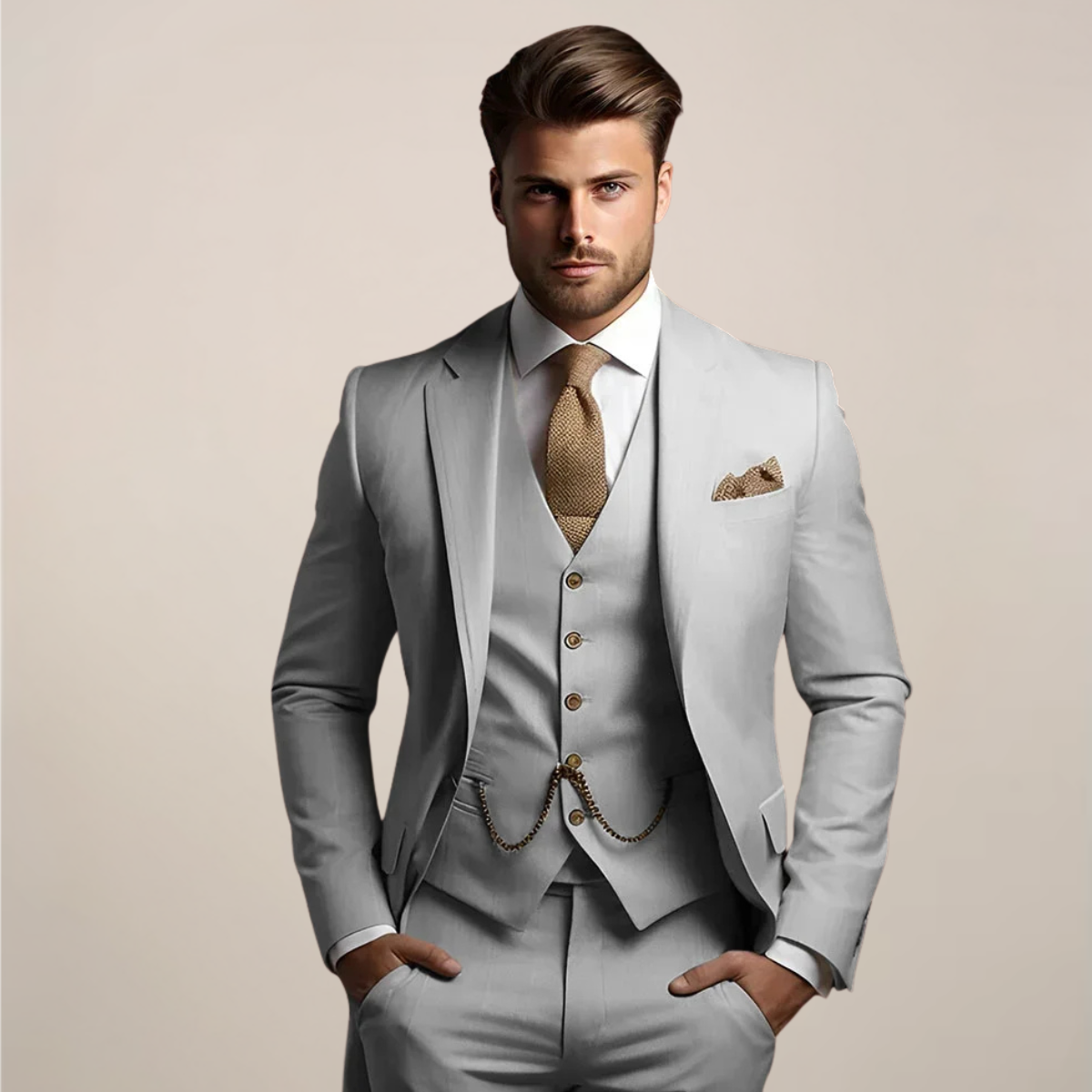 Bennett Men's Three-Piece Slim Suit