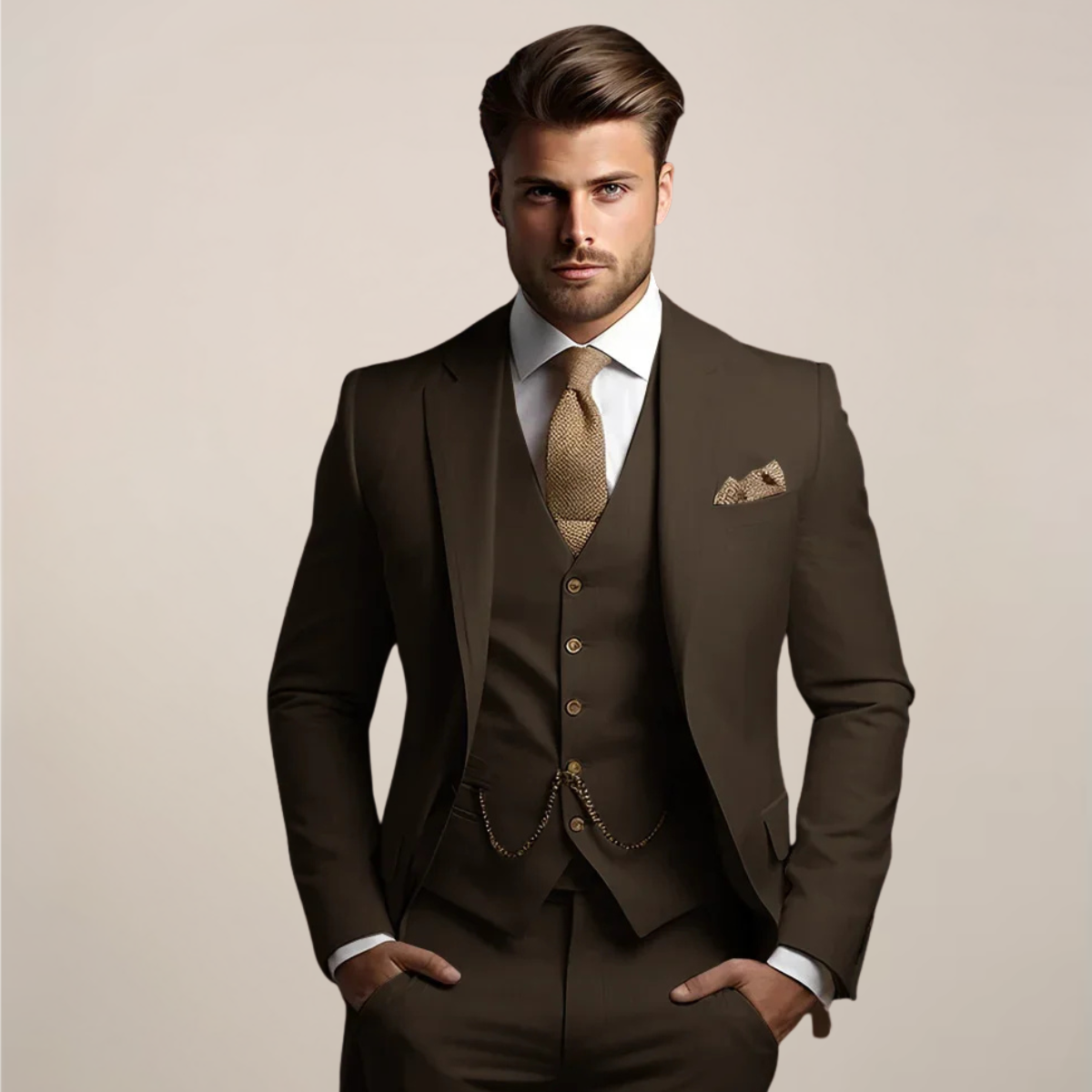 Bennett Men's Three-Piece Slim Suit