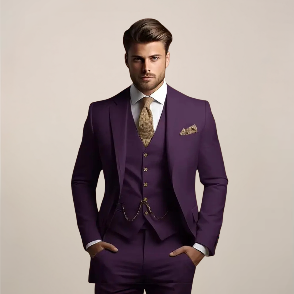 Bennett Men's Three-Piece Slim Suit