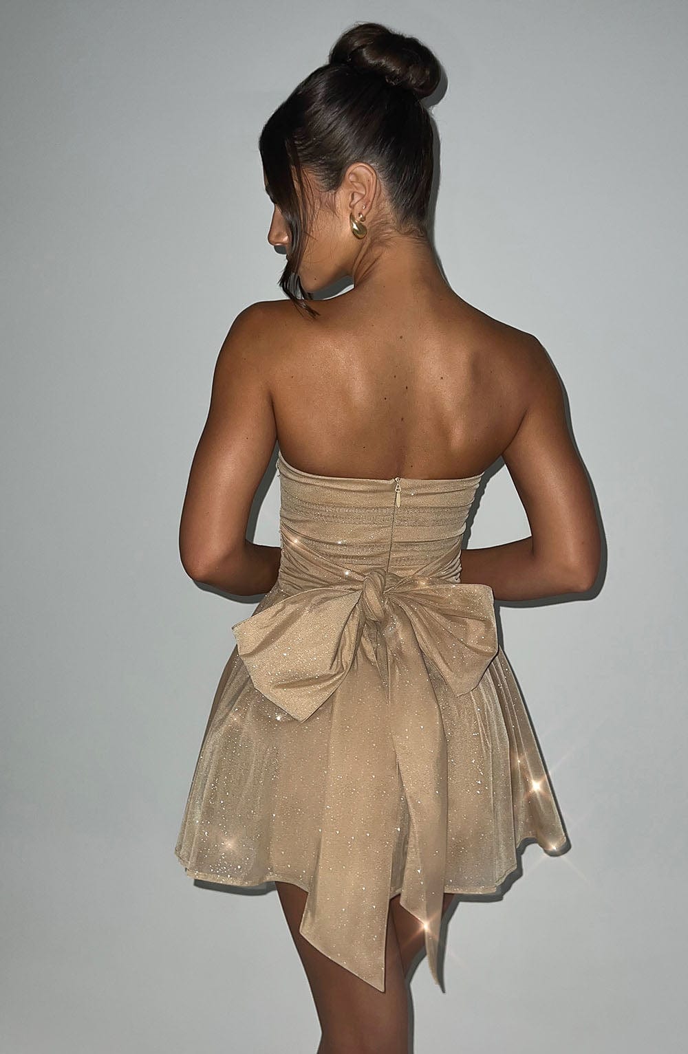 Carina Sparkle Strapless Corset Mini Dress