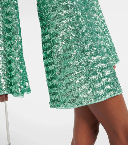 Cassia Sequin V-Neck Mini Dress