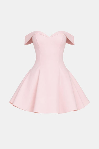 Cecily Off-Shoulder Flared Mini Dress