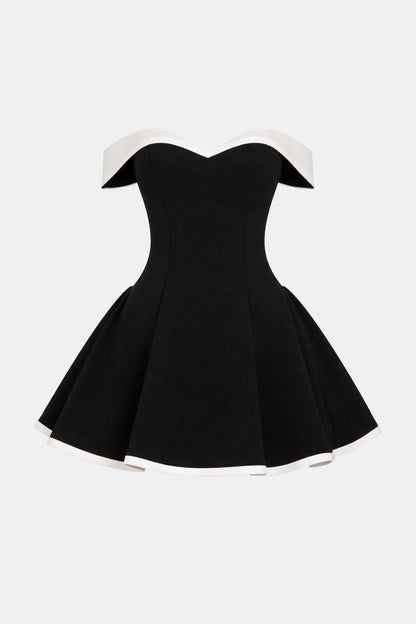 Cecily Off-Shoulder Flared Mini Dress