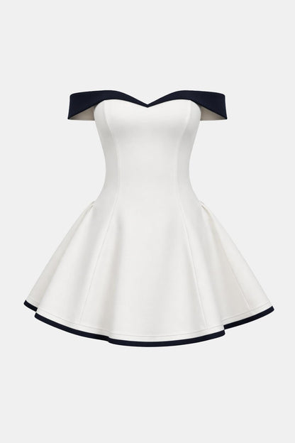 Cecily Off-Shoulder Flared Mini Dress