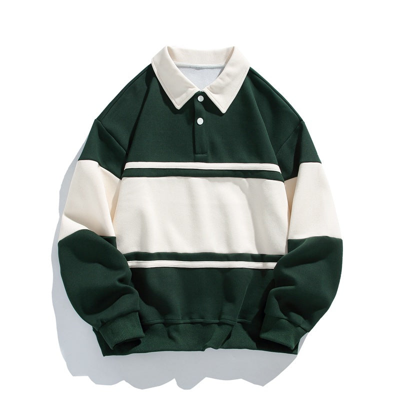 Charlie Men's Striped Polo Sweatshirt