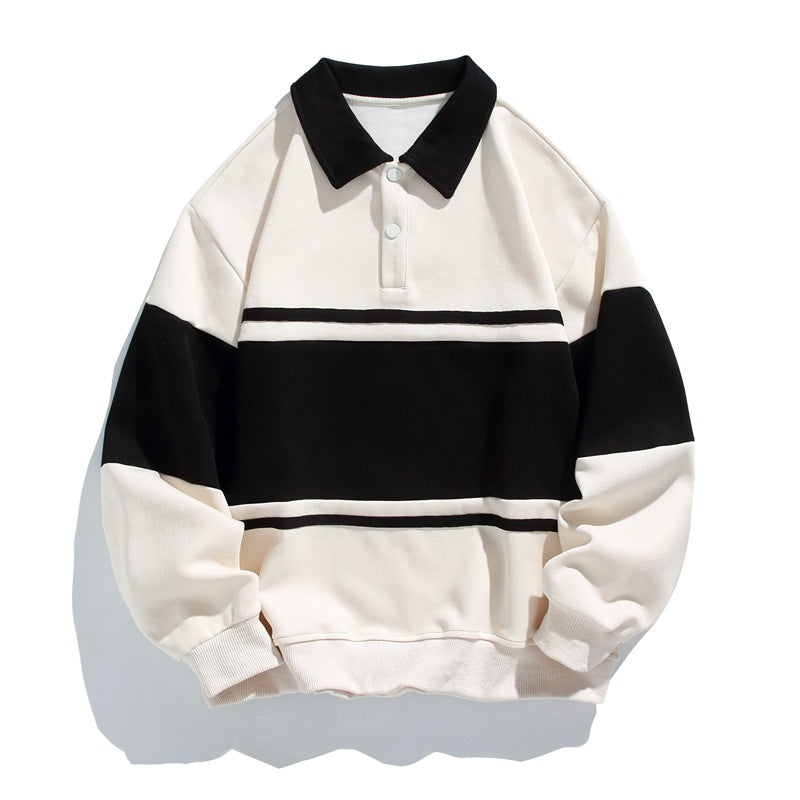 Charlie Men's Striped Polo Sweatshirt