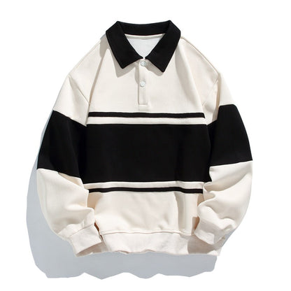 Charlie Men's Striped Polo Sweatshirt