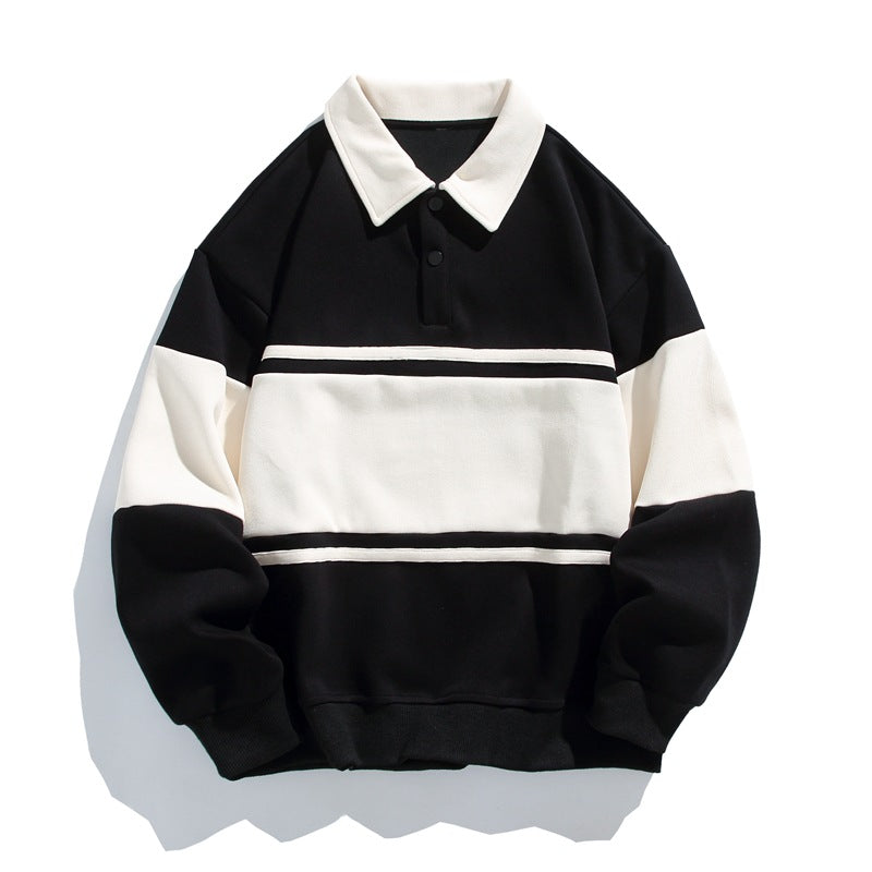 Charlie Men's Striped Polo Sweatshirt