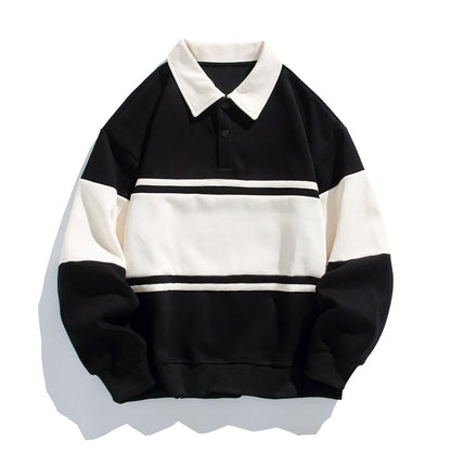 Charlie Men's Striped Polo Sweatshirt