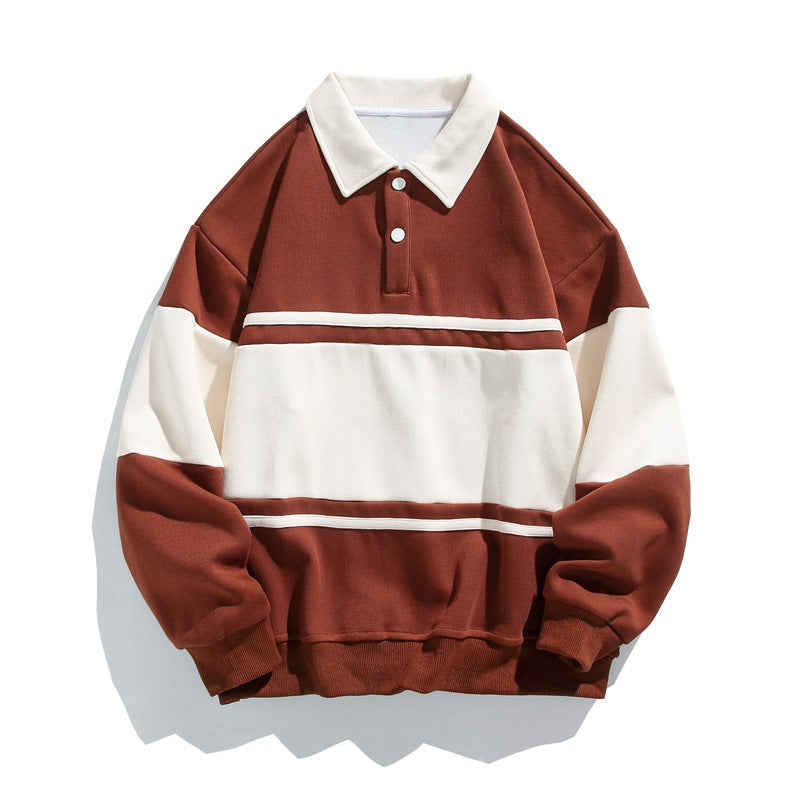 Charlie Men's Striped Polo Sweatshirt