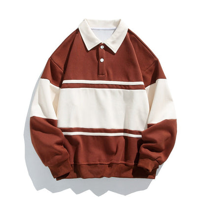 Charlie Men's Striped Polo Sweatshirt