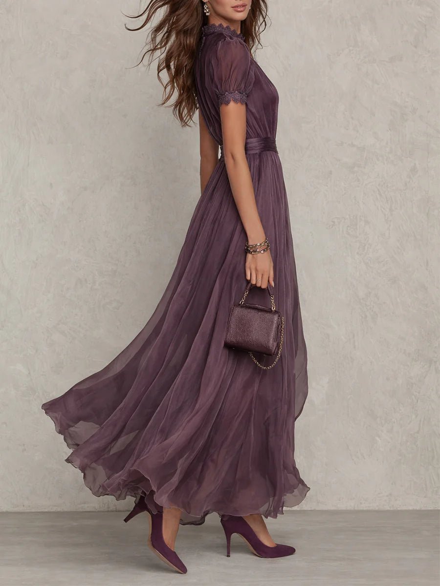 Clara Keyhole Chiffon Maxi Dress