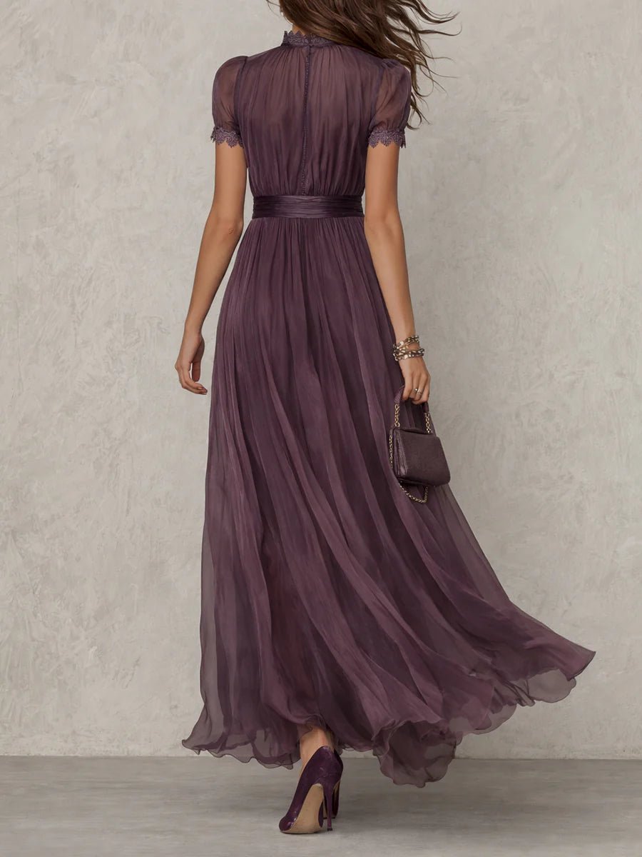 Clara Keyhole Chiffon Maxi Dress
