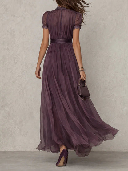 Clara Keyhole Chiffon Maxi Dress