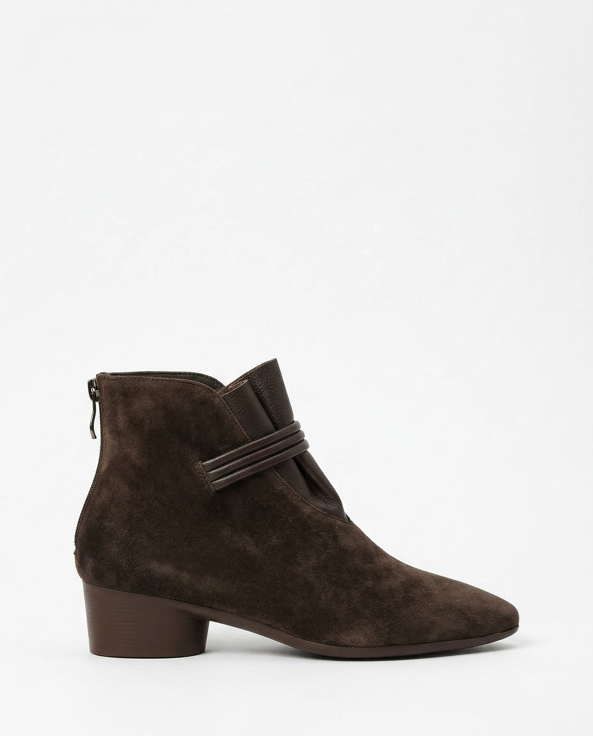 Crest Suede Ankle Boots with Side-Zip Closure for Women - photo 1
