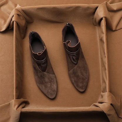Crest Suede Ankle Boots with Side-Zip Closure for Women - photo 4