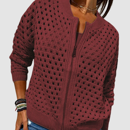 Desiree Premium Knitted Cardigan with Hollow-Knit Design - photo 6