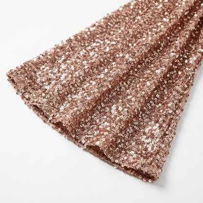 Dora Sequin Bell-Sleeve Mermaid Maxi Dress