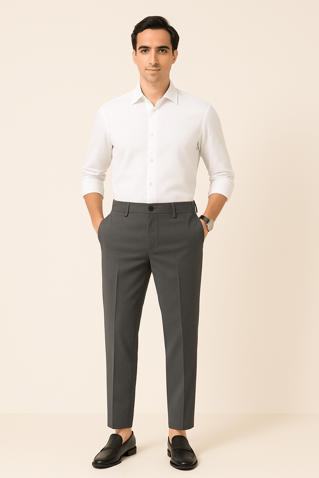 Elliot Men's Slim Pressed-Crease Trousers