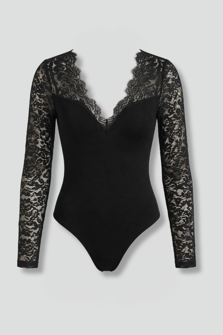 Eloise Lace Sleeve V-Neck Blouse - photo 1